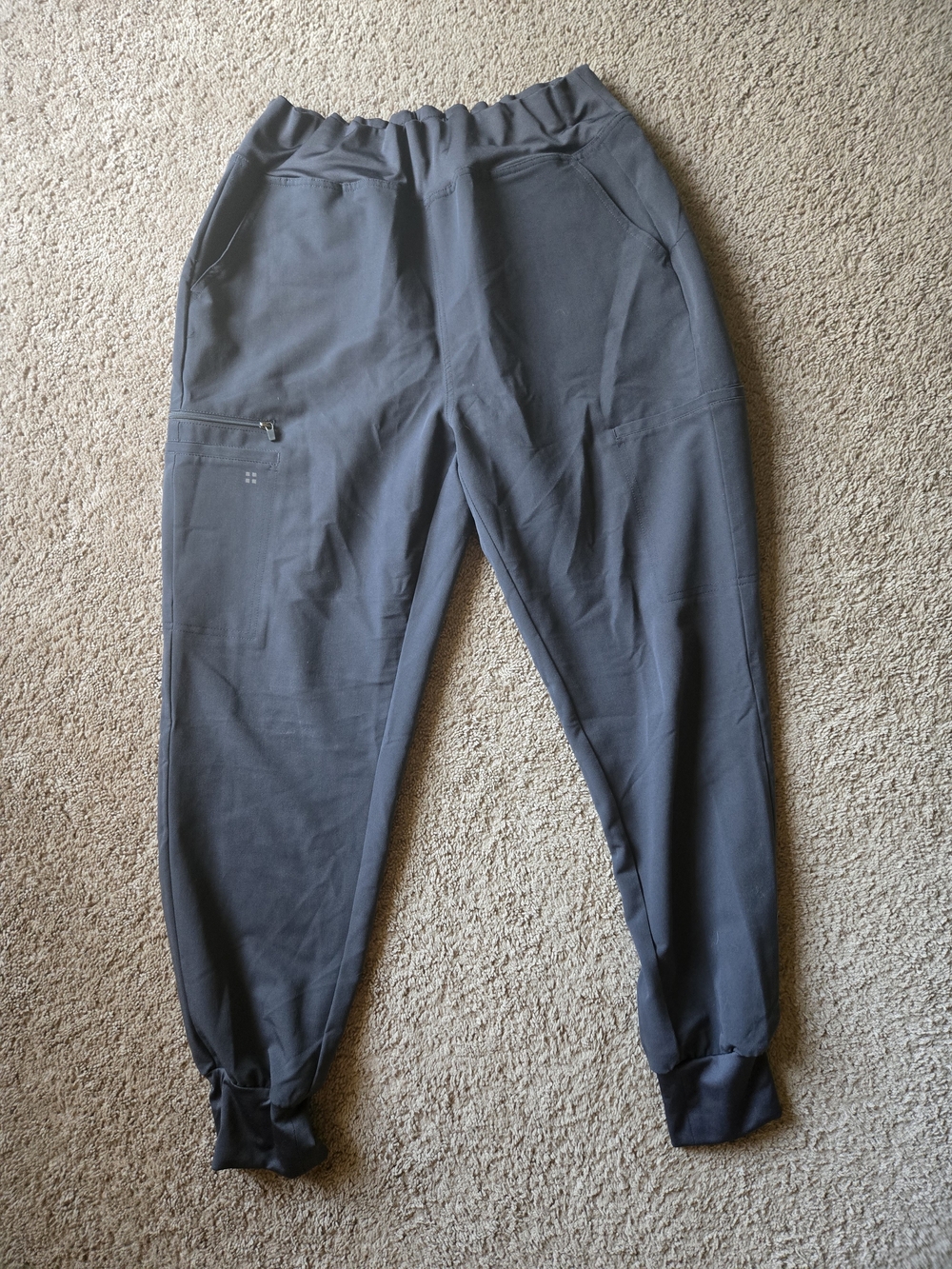 White Cross V-Tess Yoga Waist 7-Pocket Cargo Jogger Scrub Pants - Gray L